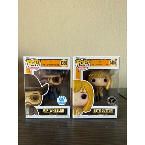 EXCLUSIVE Rip Wheeler & Beth Dutton Funko Pops #1366 #1481 Yellowstone Cooler - Picture 1 of 6